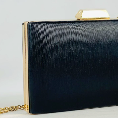 Bolso de mano Paris luxor negro y dorado - Moments by You