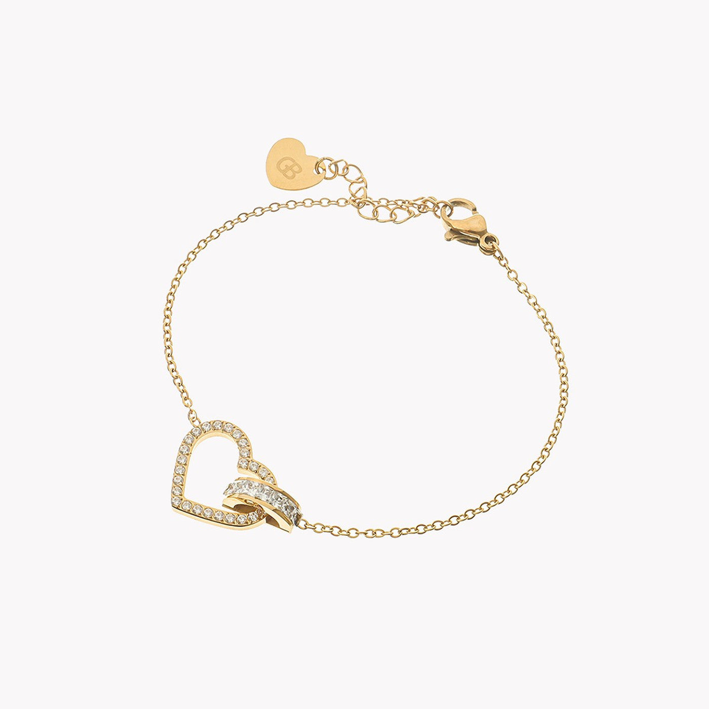 Bracelet coeur uni doré