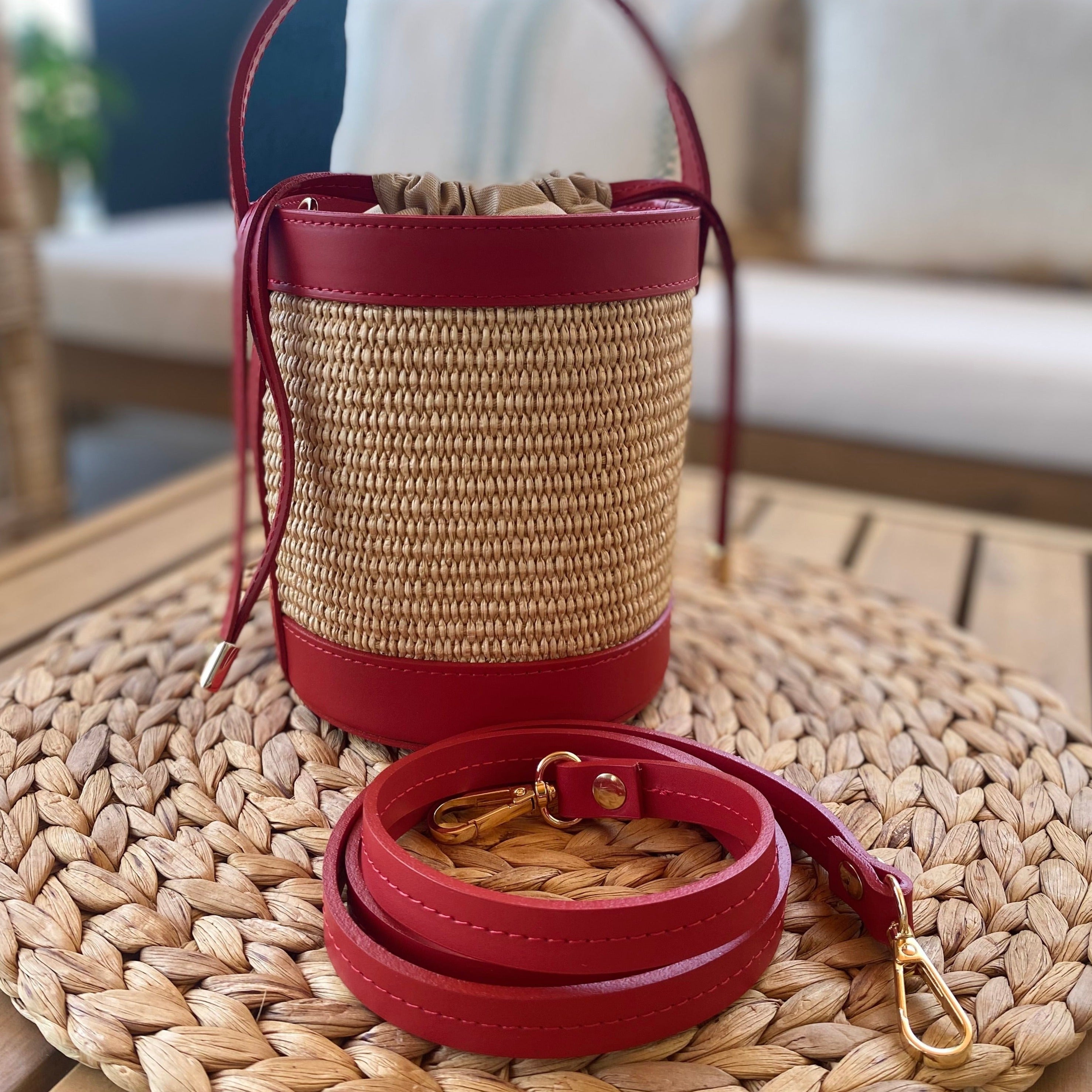 Handbag Misako Rafia Handbag Bolso Rojo Misako Bolso Rafia Pimkie