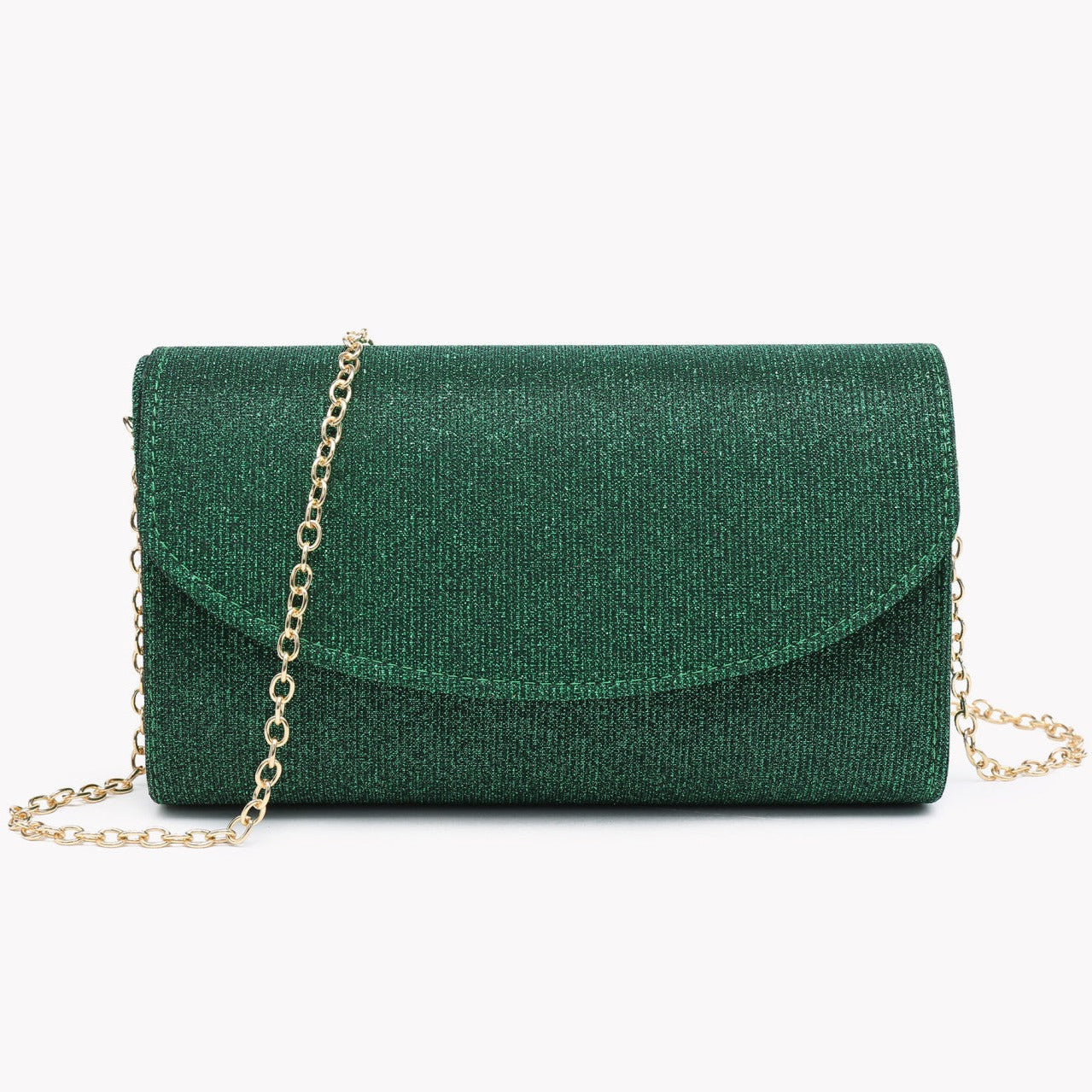 Dark green glitter party handbag