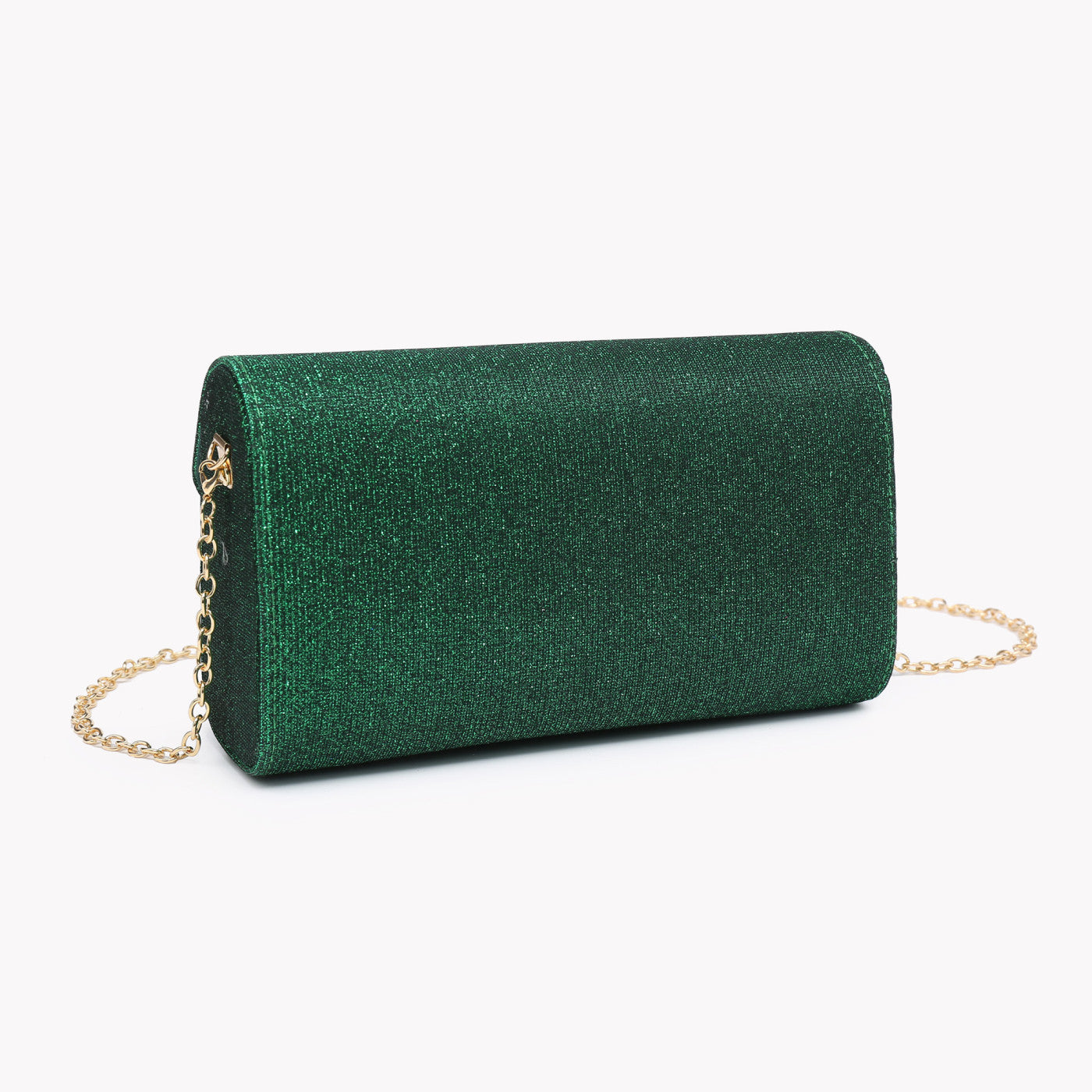 Dark green glitter party handbag
