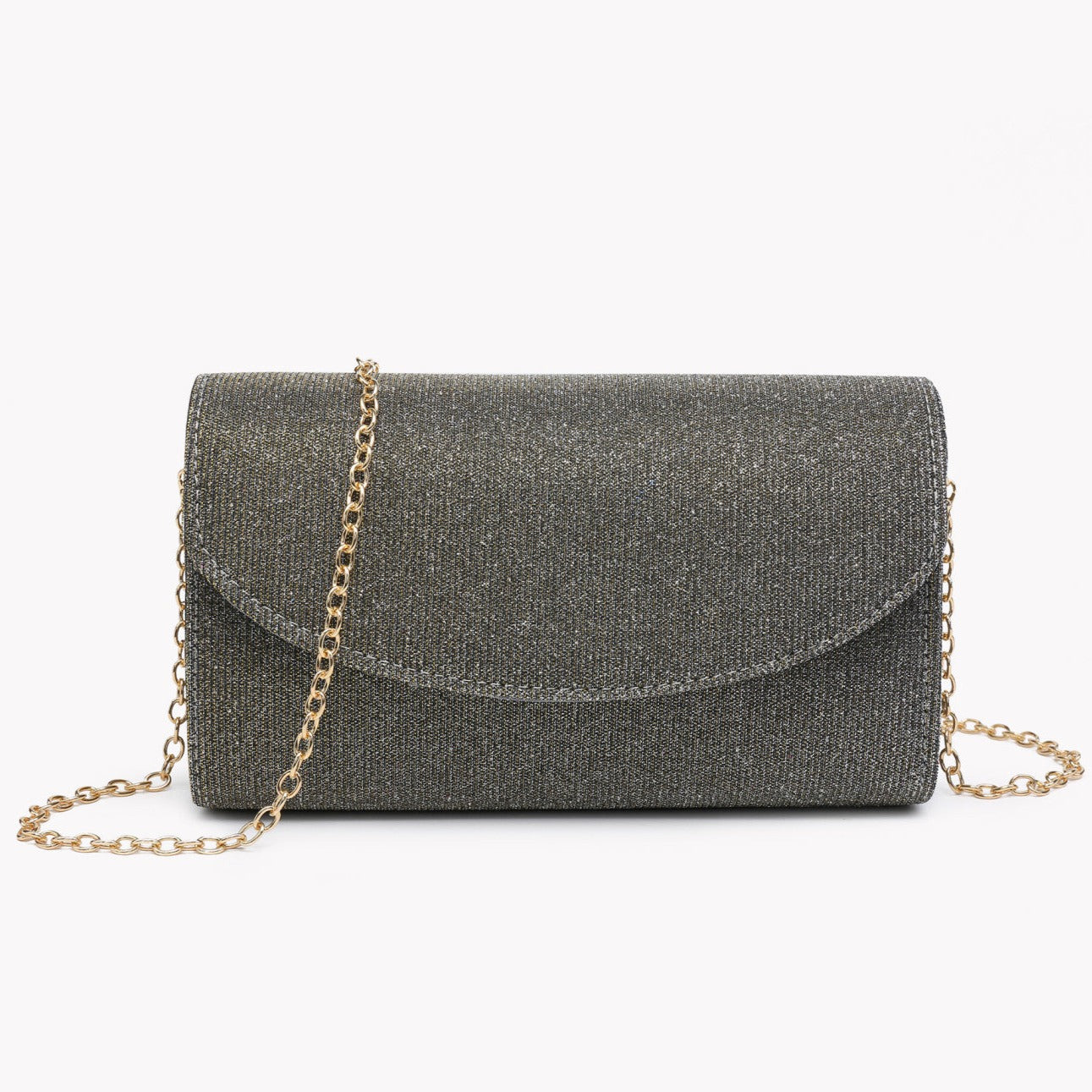 Ash gray glitter party handbag