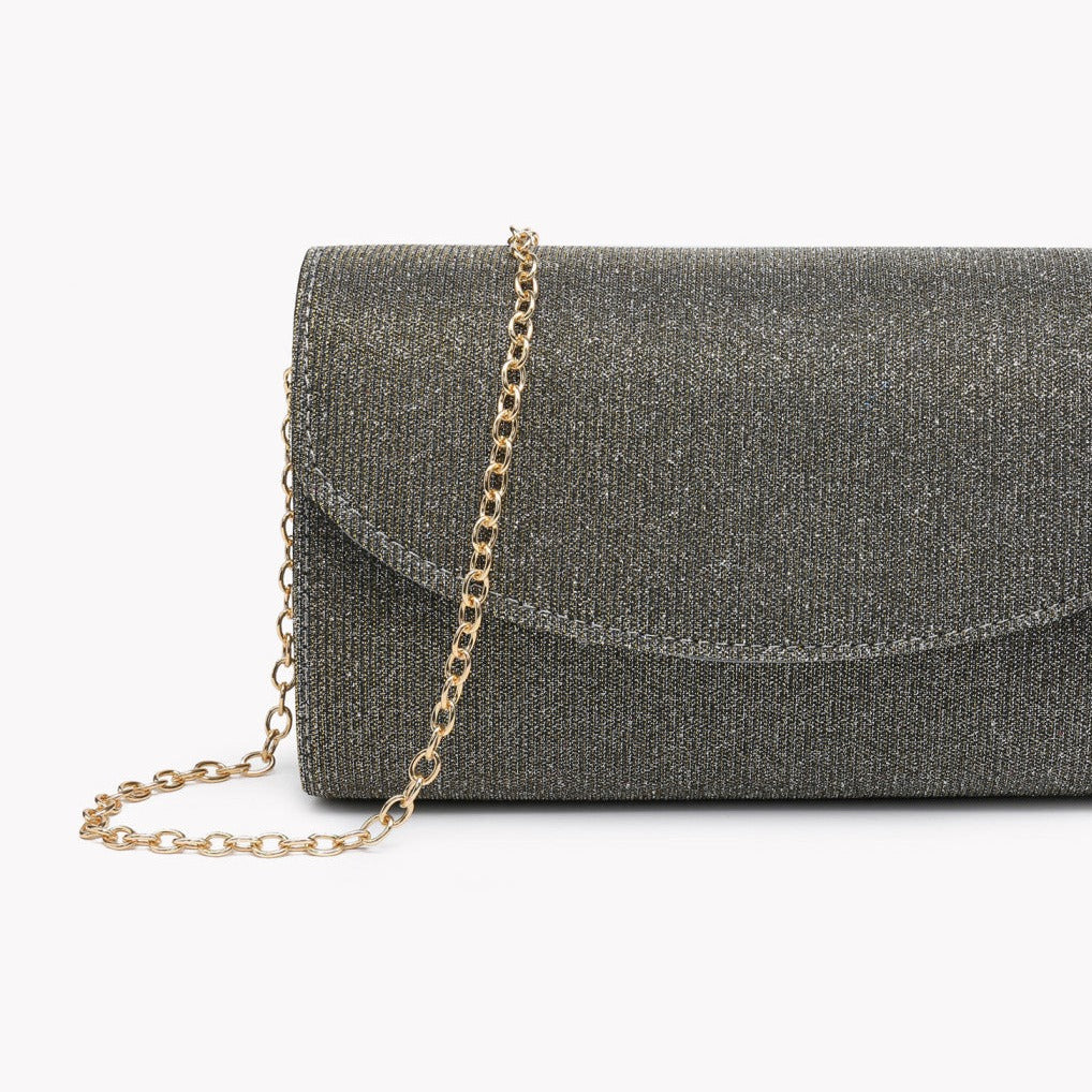Ash gray glitter party handbag