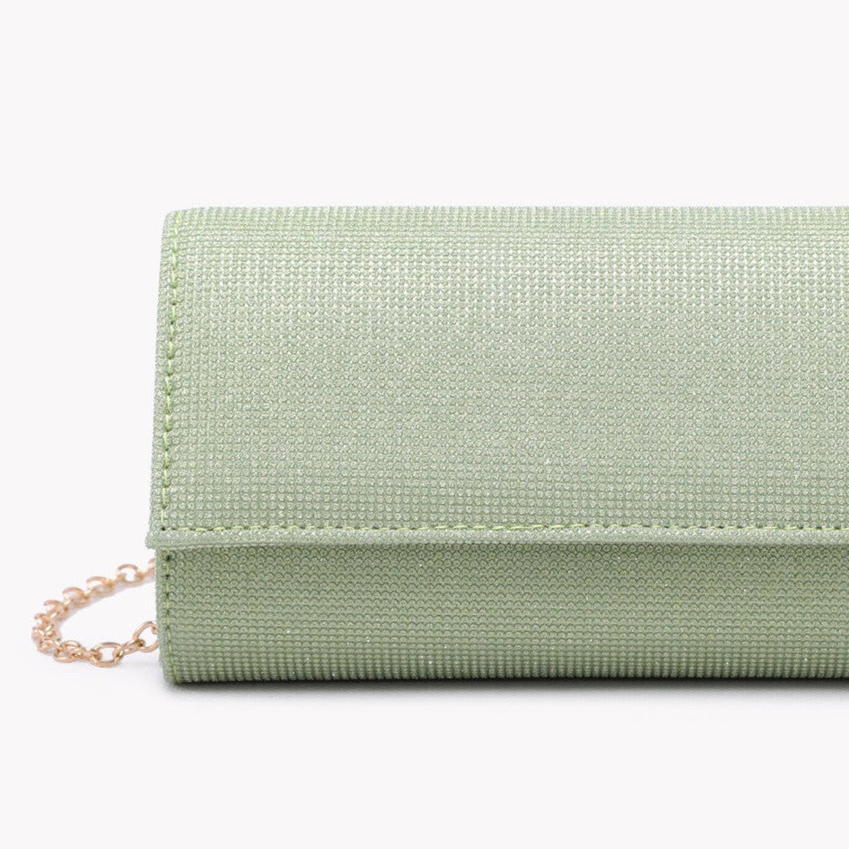 Light green glitter party handbag
