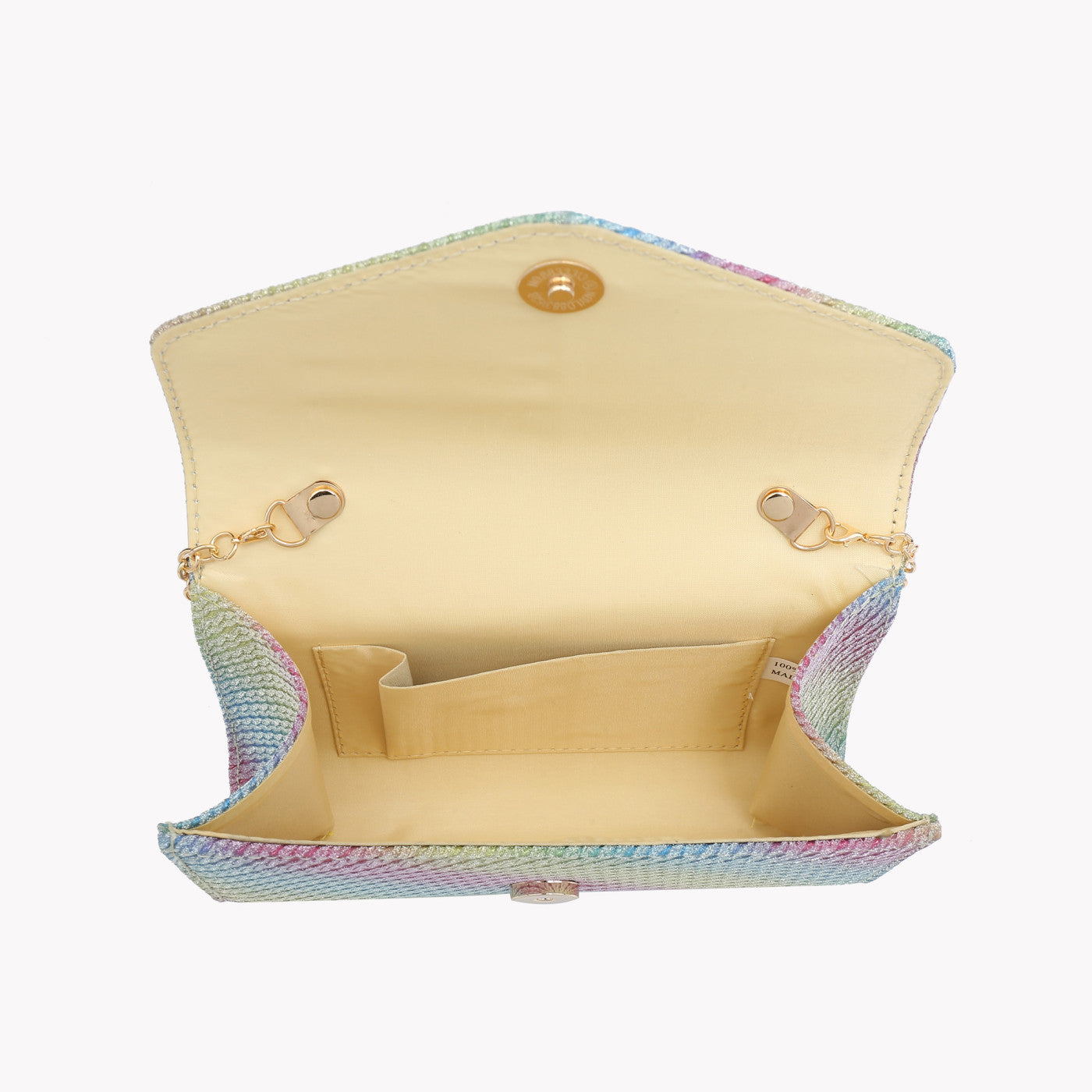 Sac à main de fête type enveloppe métallisé gris foncé