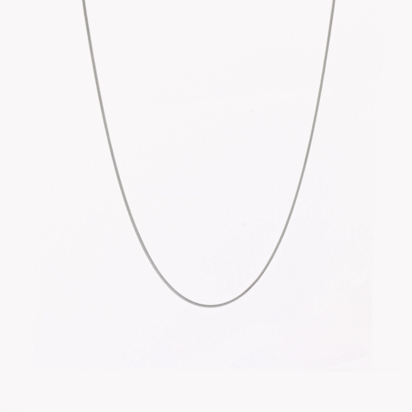 Collar acero inoxidable básico cordón plata