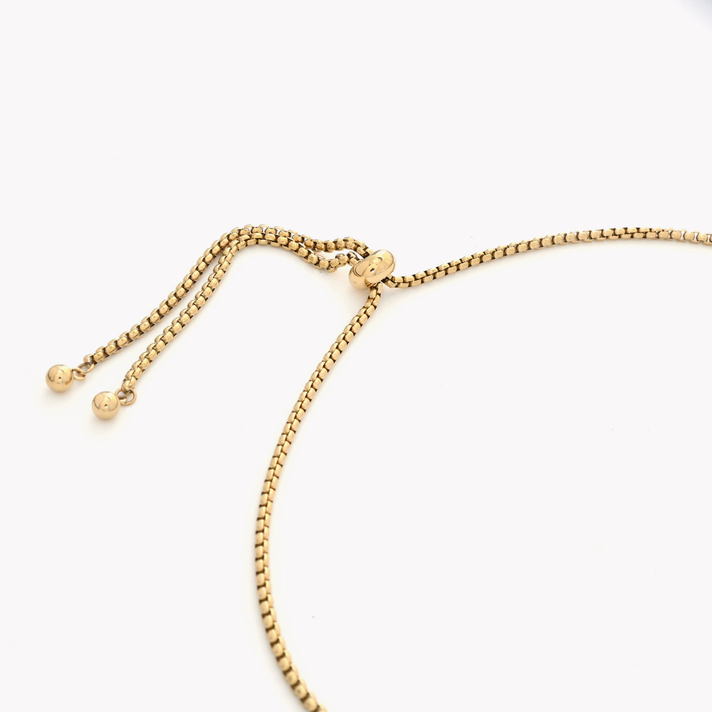 Collar de acero inoxidable de cordón básico con bola acabado oro - mbyou