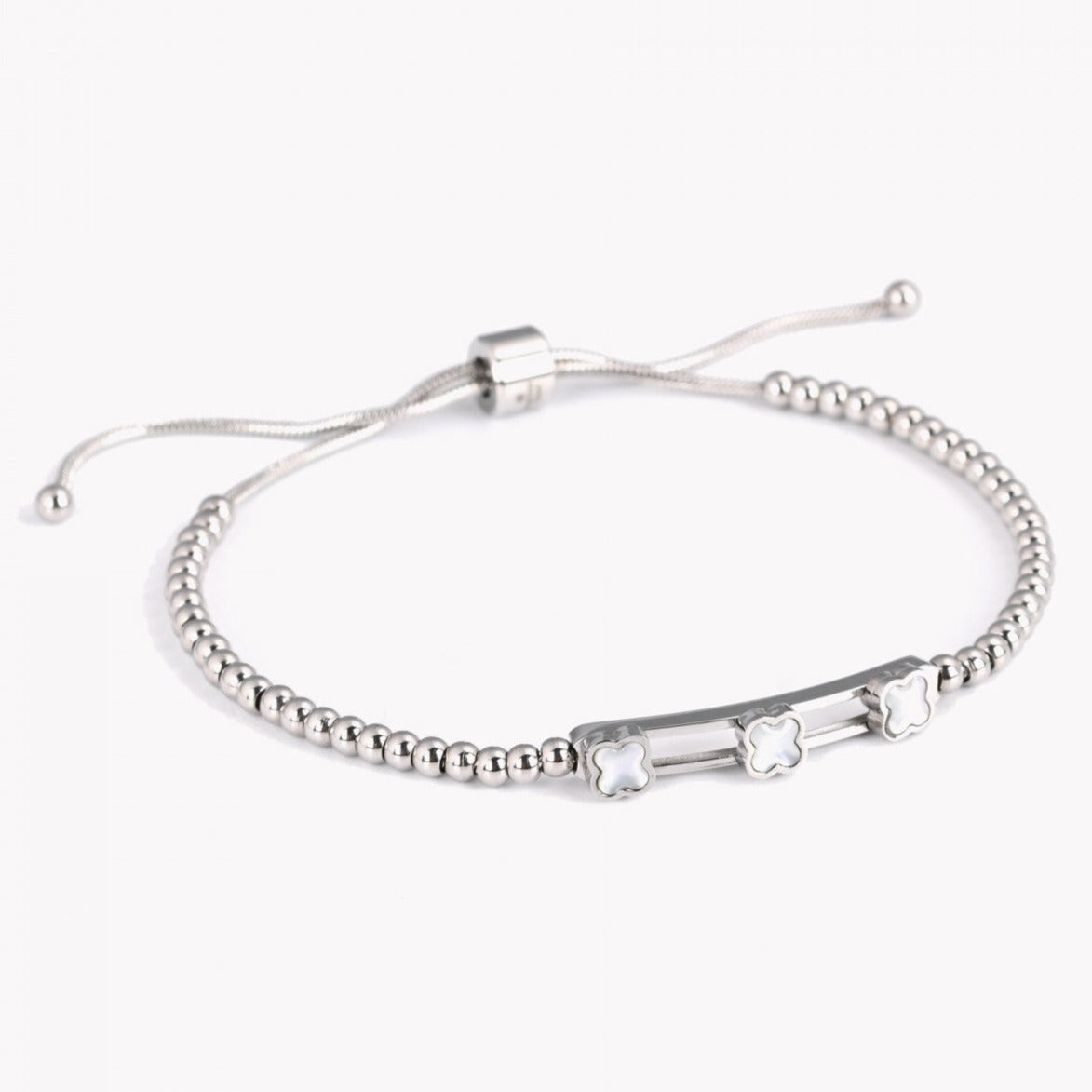 Bracelet acier zircon doré