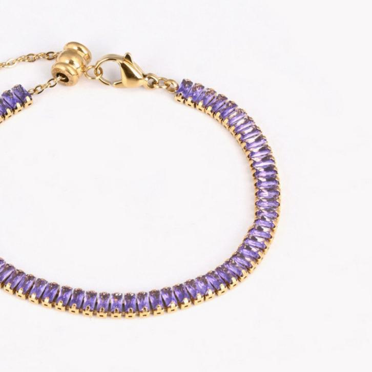 Bracelet à paillettes violettes