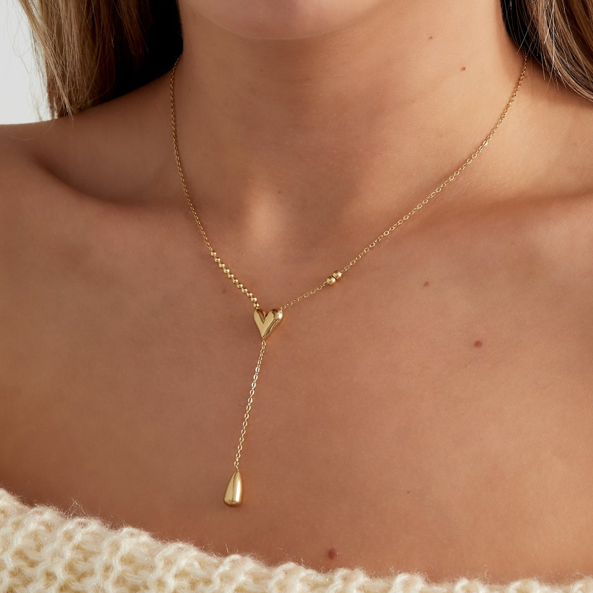 Collier pendentif coeur doré