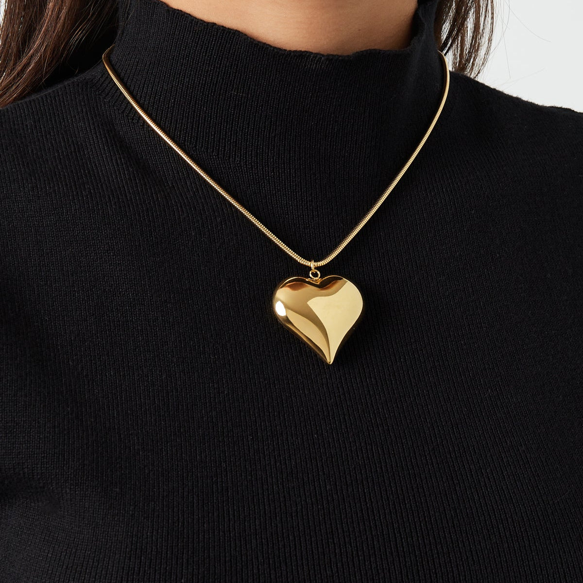 Silver engraved heart necklace