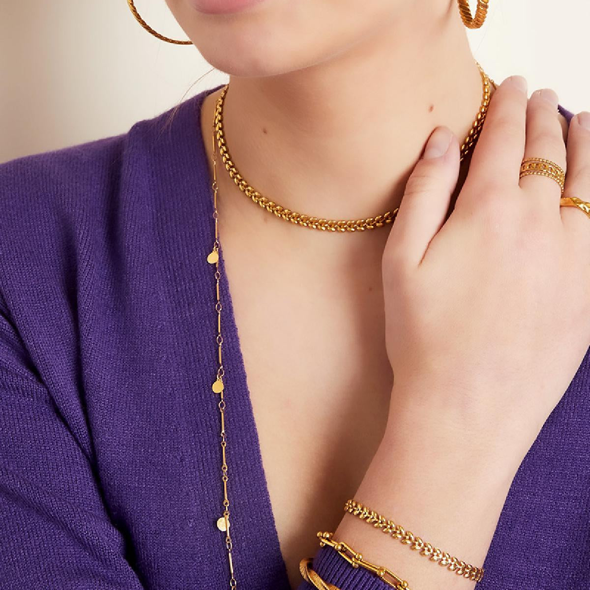 Bracelet boule dorée