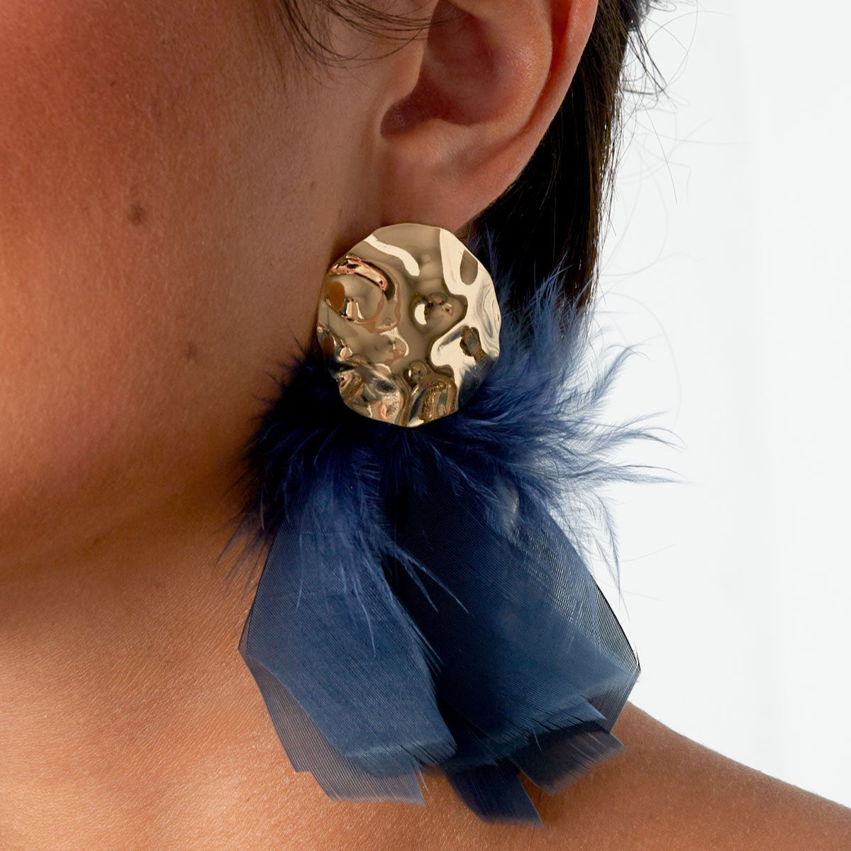 Steel hoops with gold balls