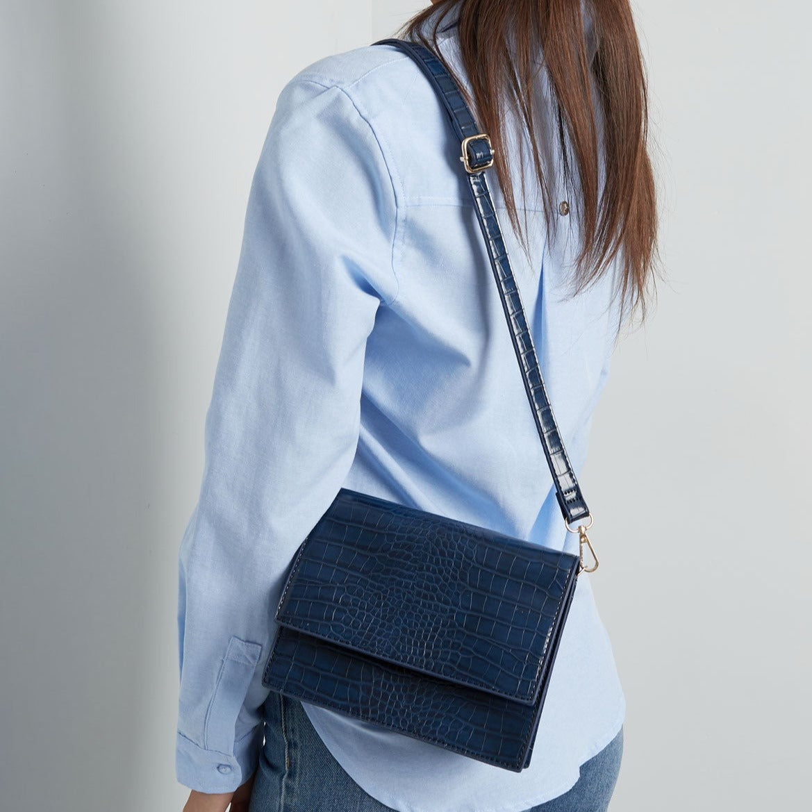 Sac bandoulière coutures camel