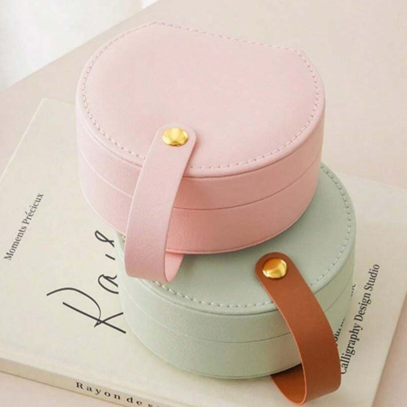 Moments by You Boîte à bijoux de voyage verte de taille moyenne