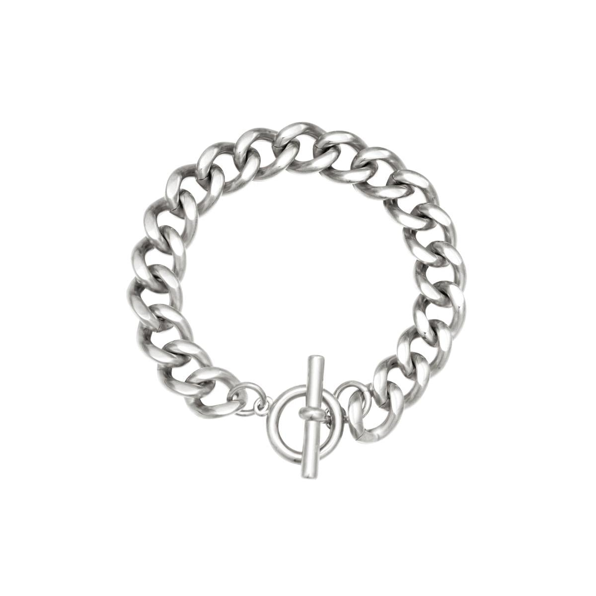 Bracelet acier zircon doré
