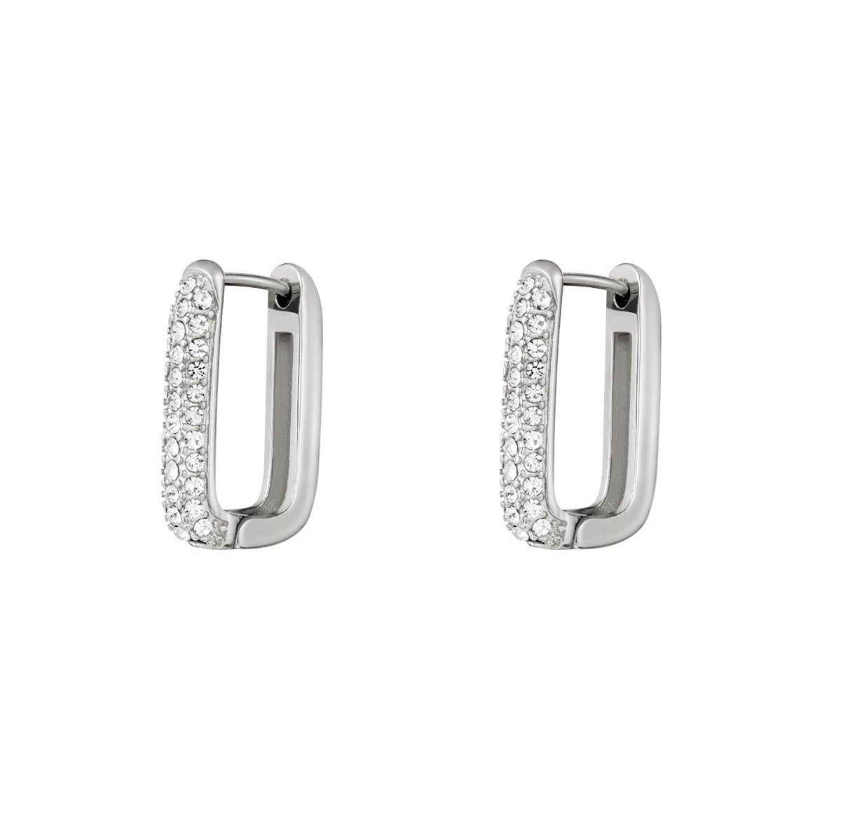 Steel hoops with gold balls