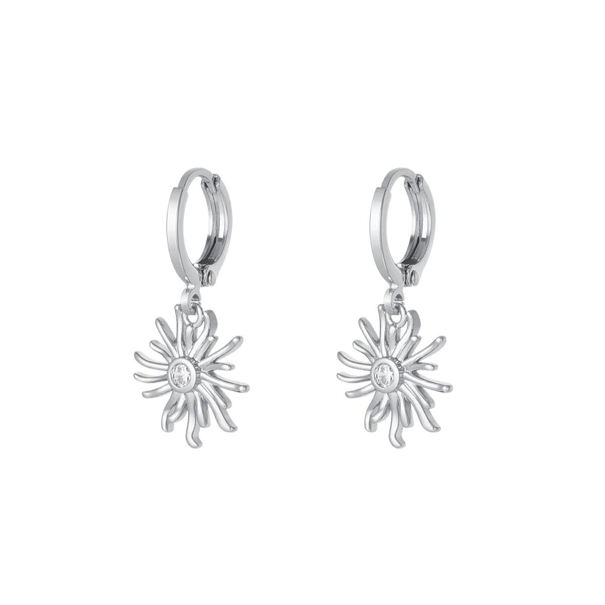 Chestnut square earrings