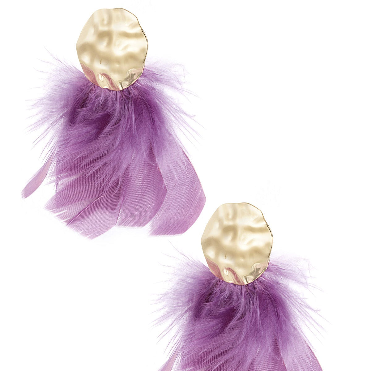 Steel hoops with gold balls