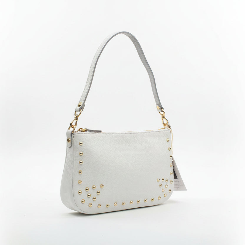 Bolso bandolera piel 100% vacuno rectangular con tachuelas - Moments by You