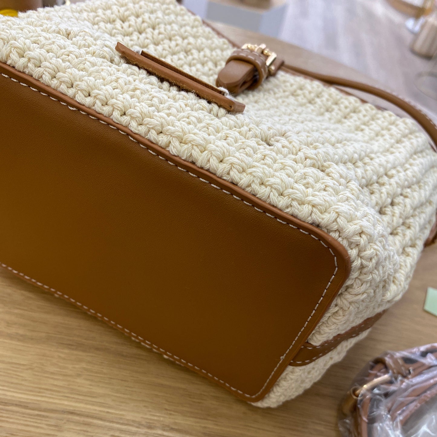 Plain orange velvet party handbag