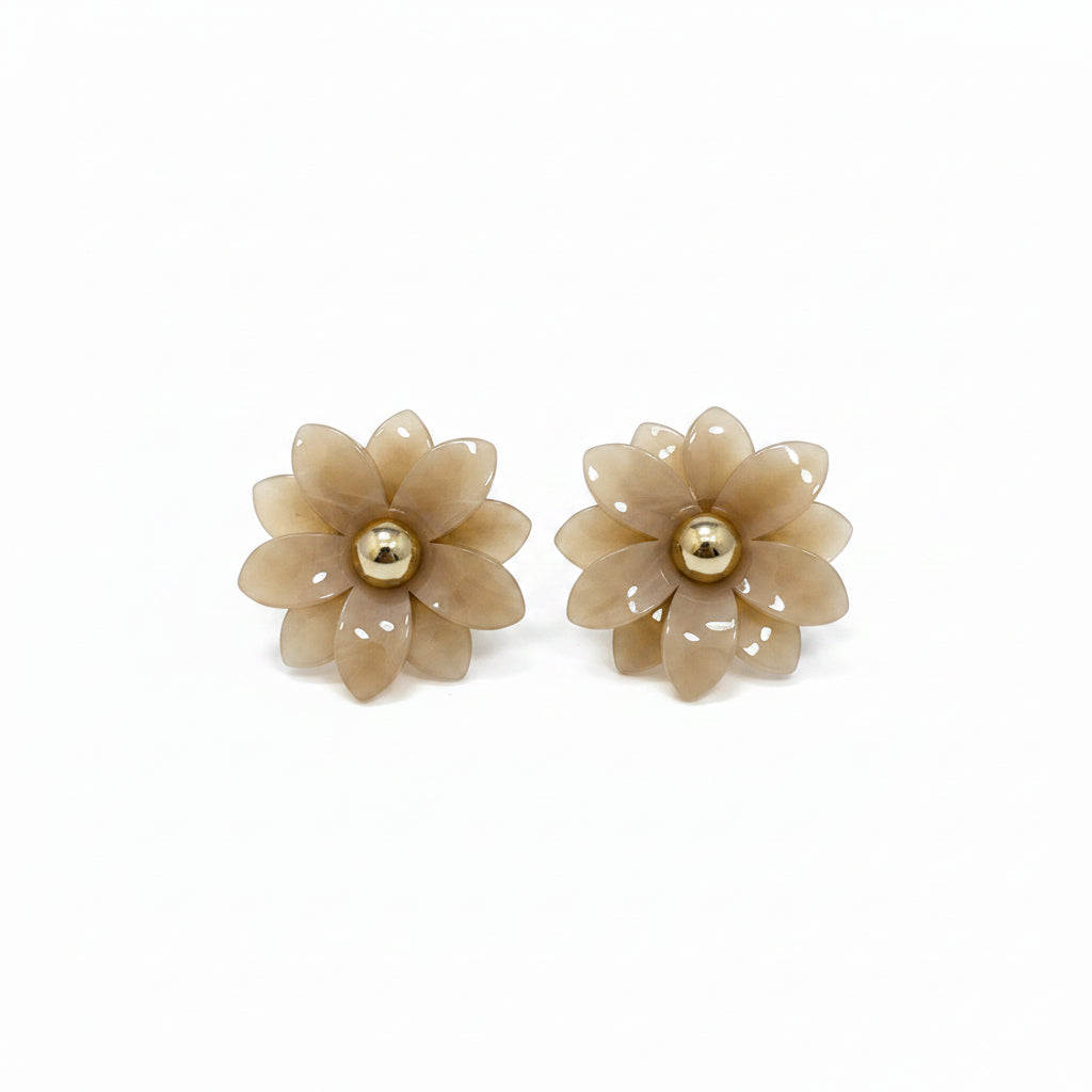 Pendientes en forma de flor con acabado traslucido en varios colores - Moments by You