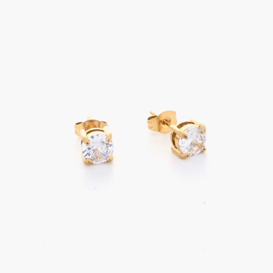 Chestnut square earrings