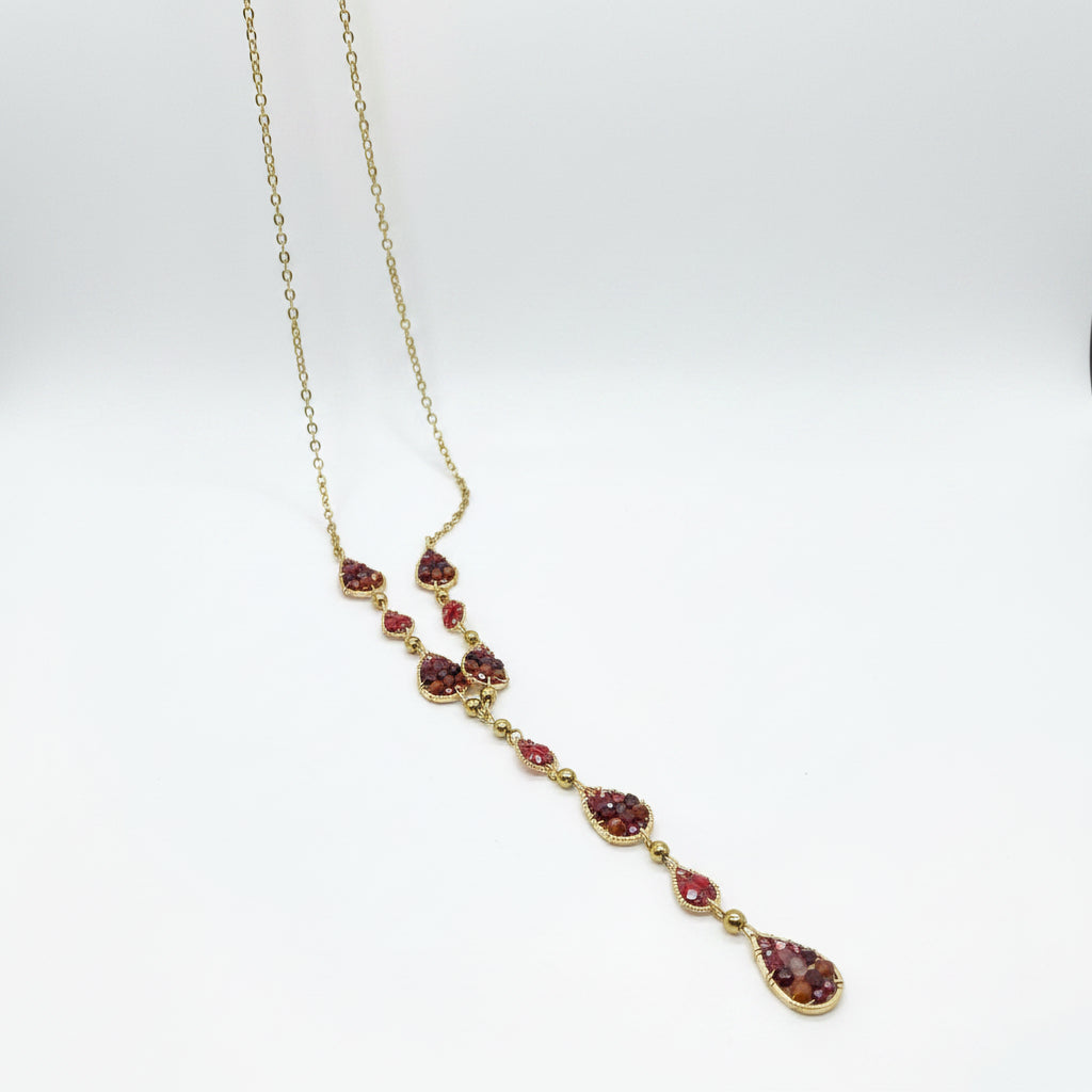 Collier acier argent zircone