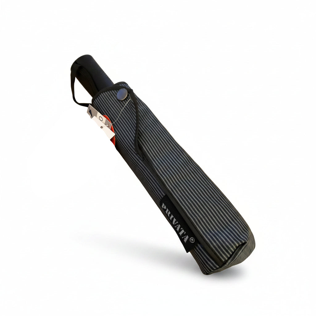 Paraguas de apertura automática en tonos grises con funda de botón - Moments by You