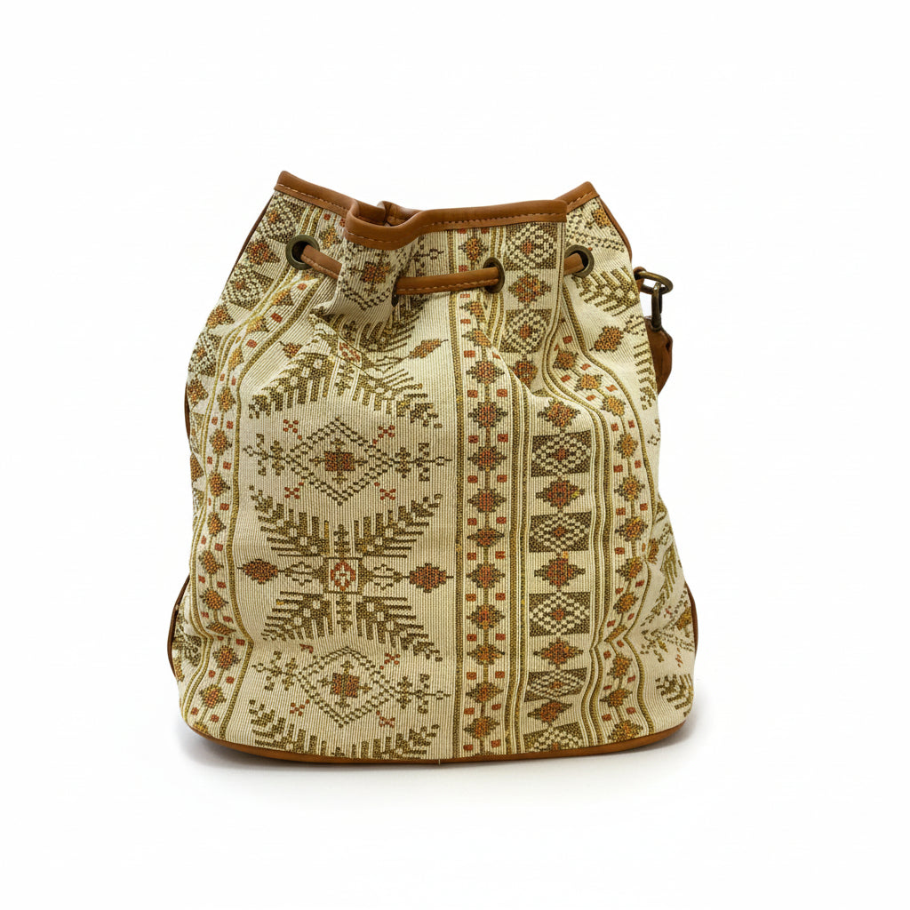 Bolso de mano y bandolera tipo saco con diseño étnico - Moments by You