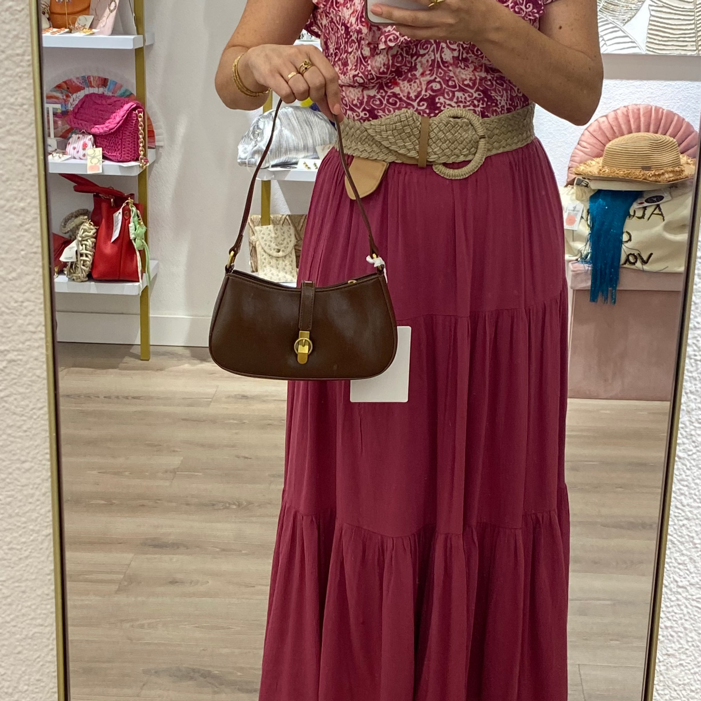 Plain orange velvet party handbag