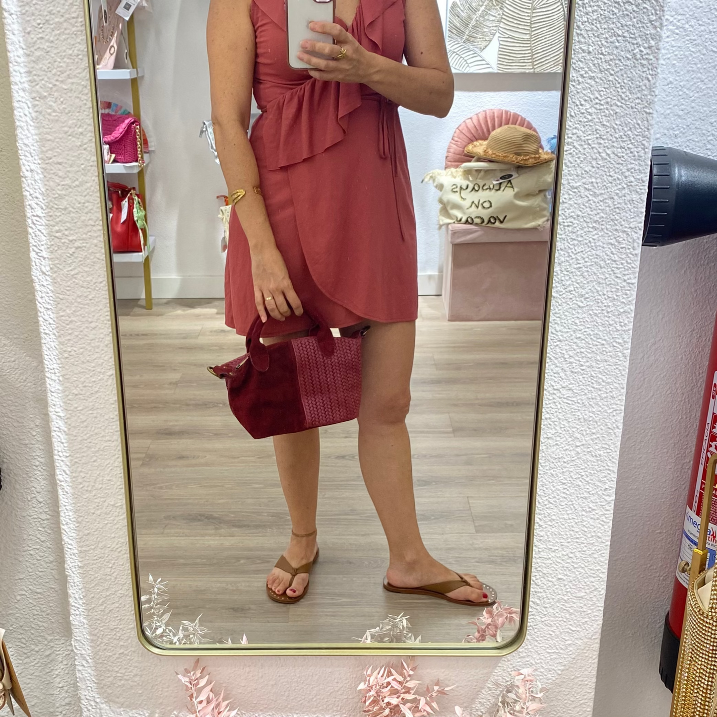 Sac à main de fête en plumes rose clair