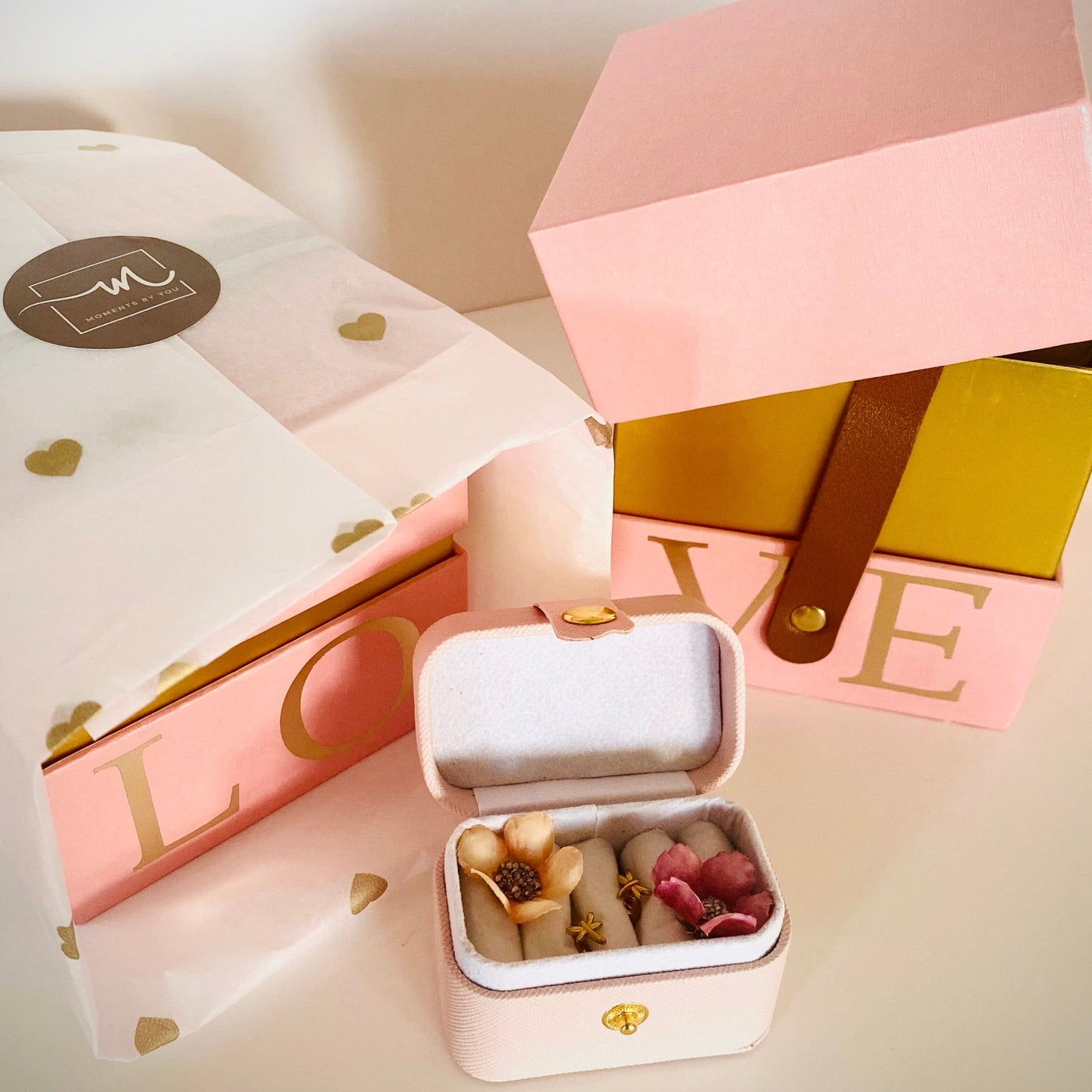 Box love - flores artificiales - Moments by You