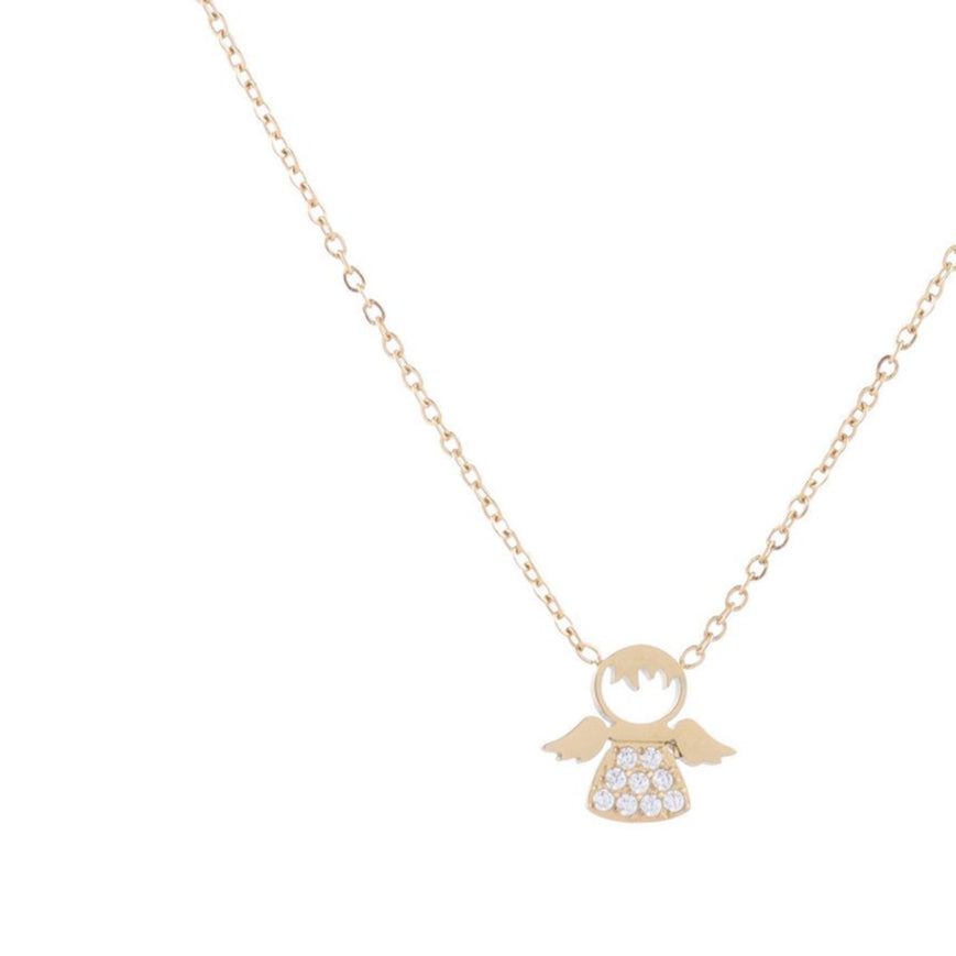 Collier acier aztèque doré et pierres bleues