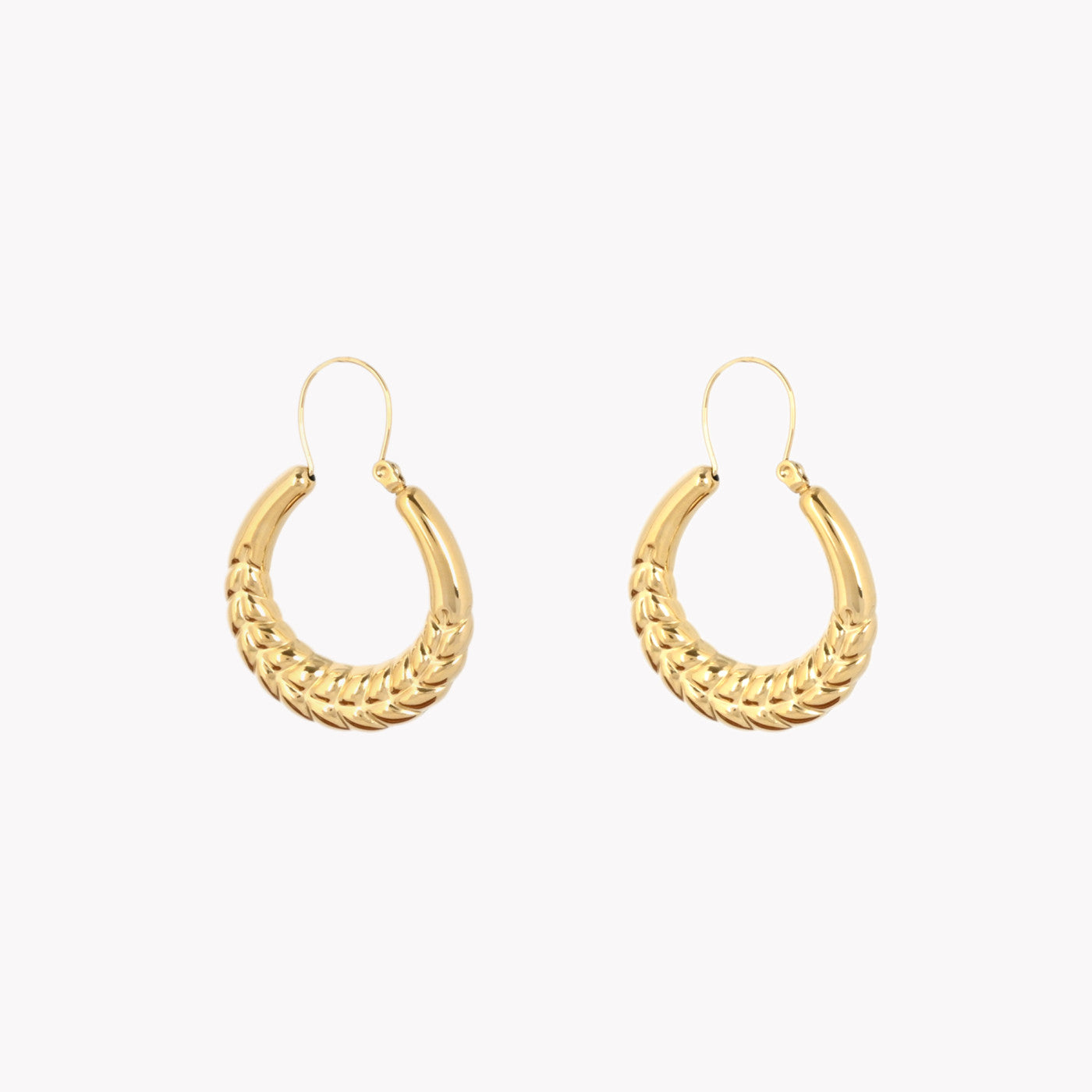 Thick multicolor enamel hoops dipped in 18Kt gold