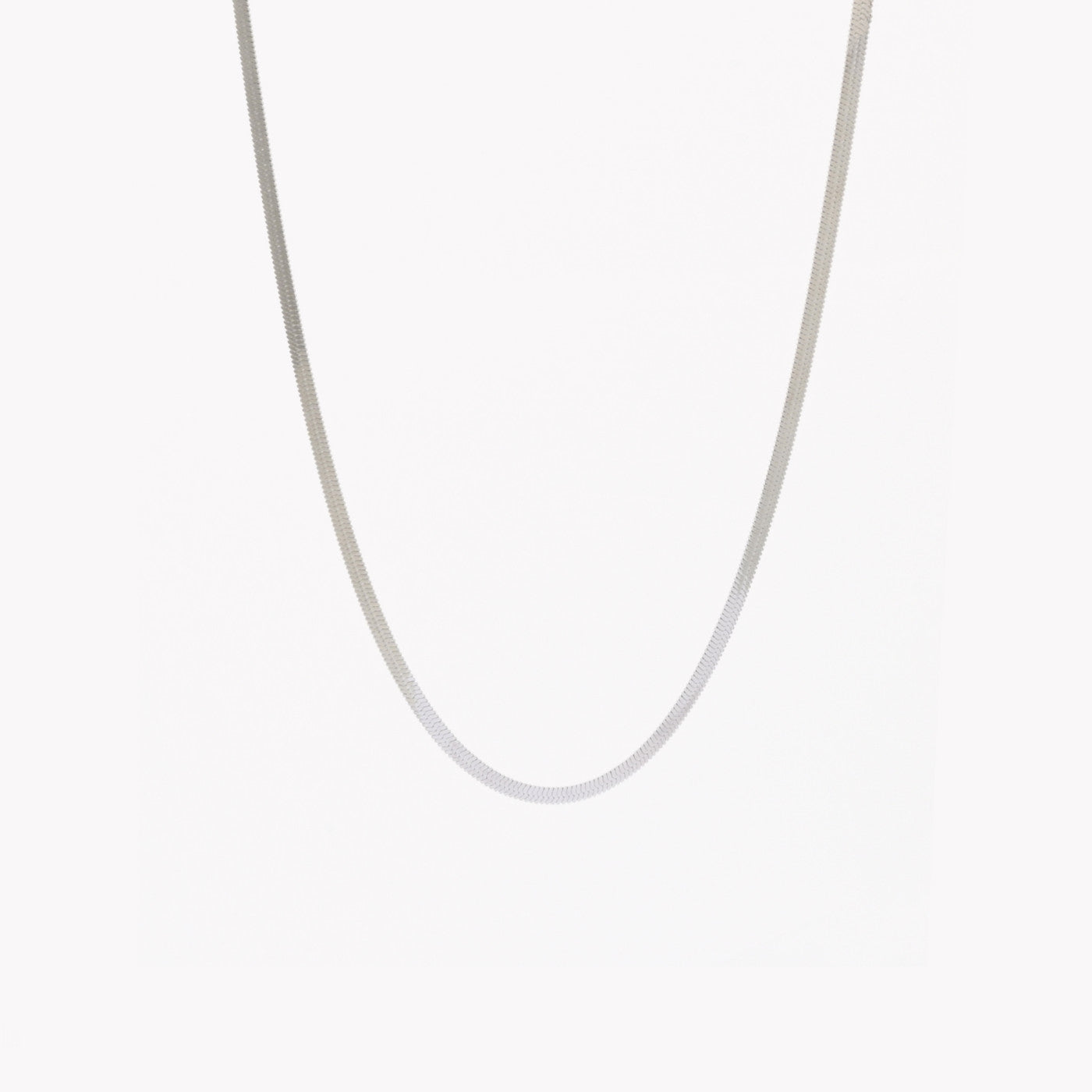 Collar de acero simple 4mm acabado plata