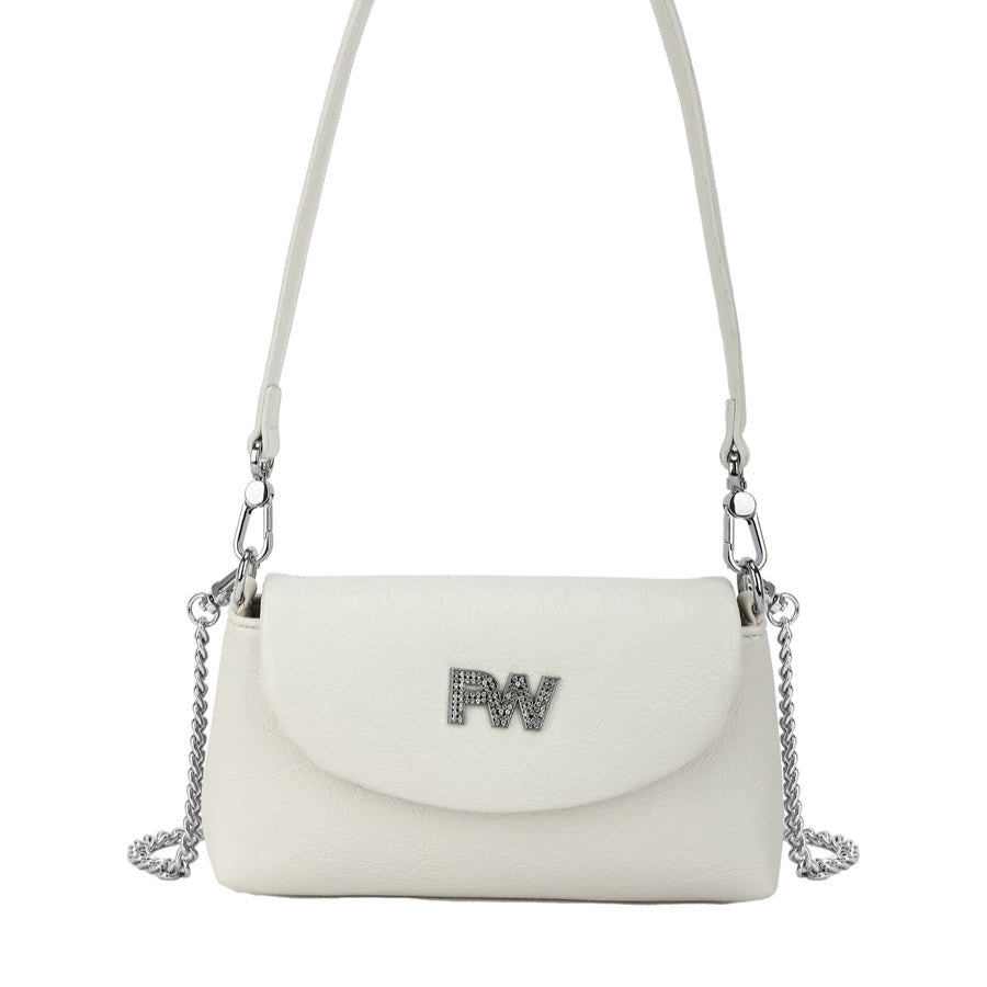 Plain orange velvet party handbag
