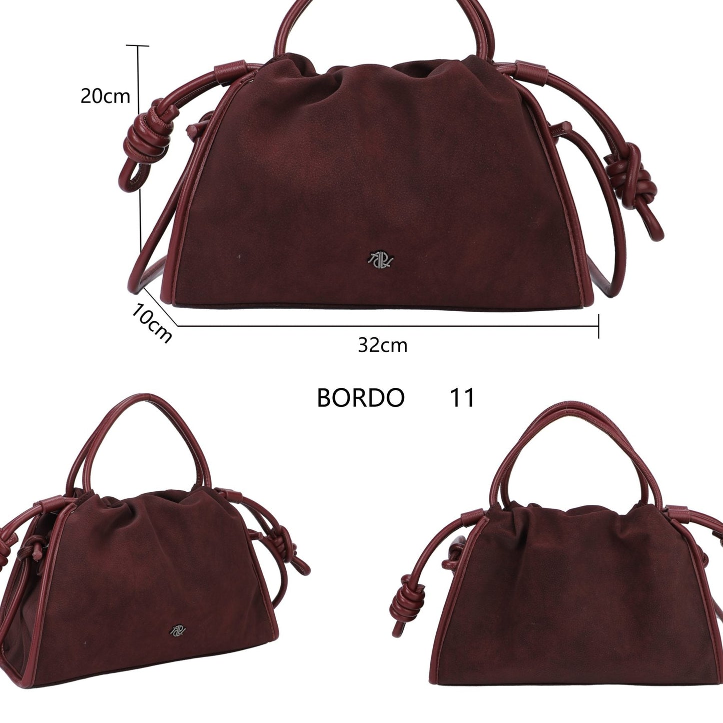 Sac bandoulière avec surpiqûres noires
