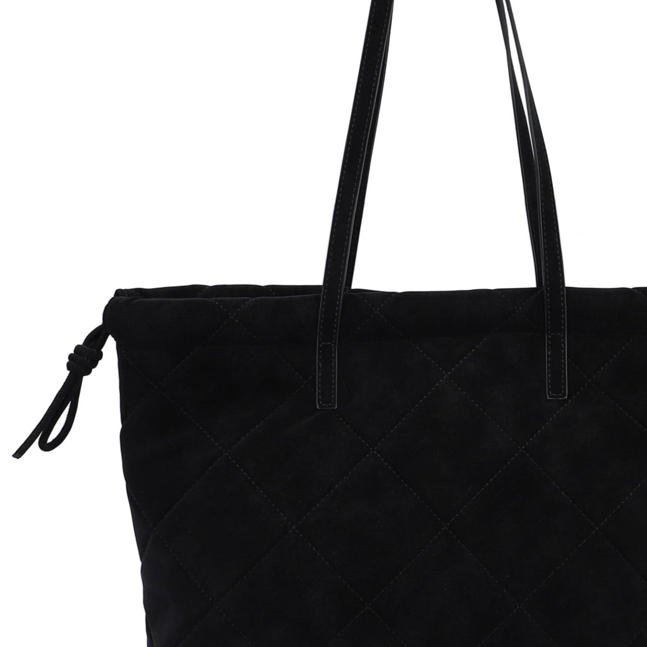 Sac bandoulière matelassé à rayures noires