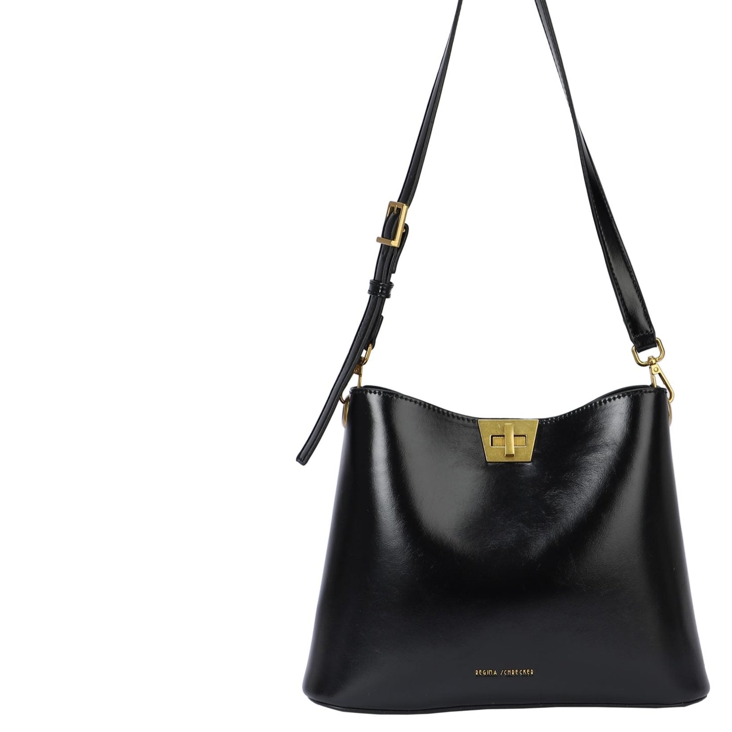 Bolso tipo bandolera efecto piel liso tipo saco color negro - mbyou