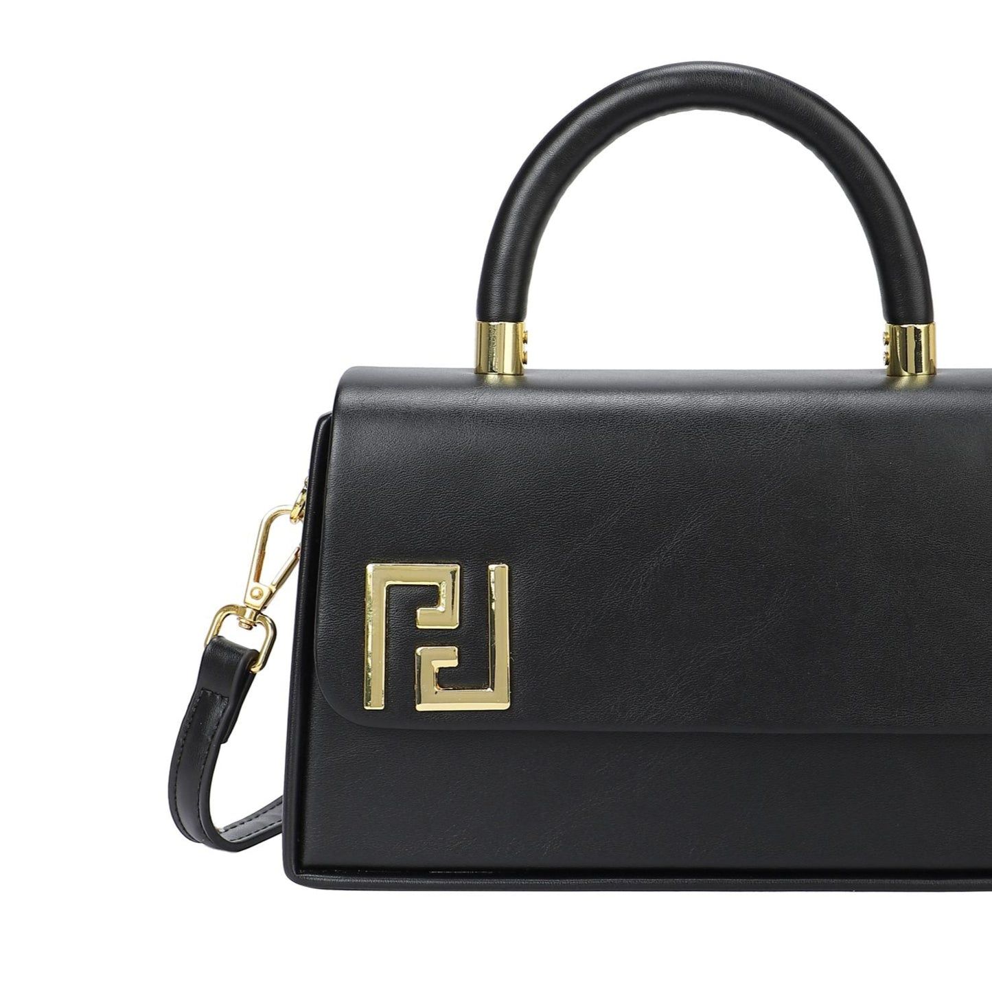 Sac bandoulière avec surpiqûres noires