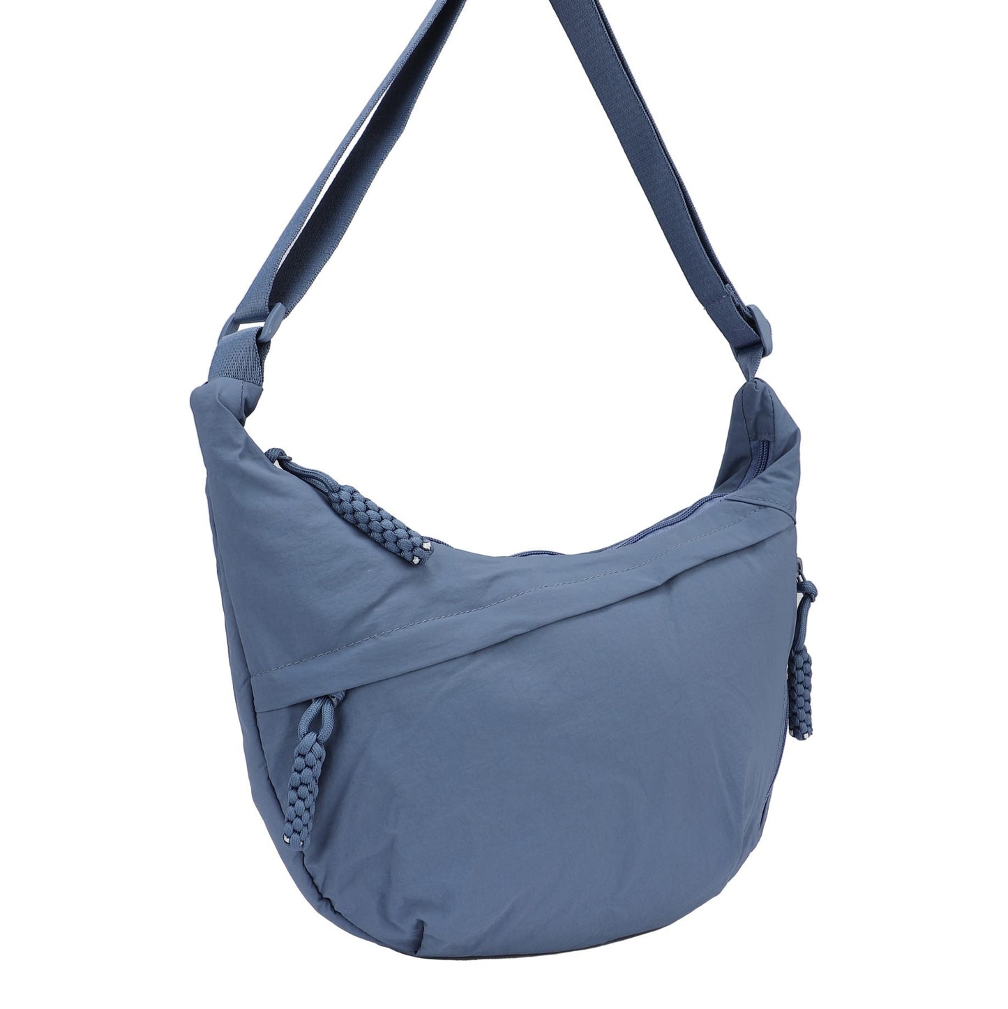 Bolso bandolera tela impermeable y dos bolsillos exteriores color azul - mbyou