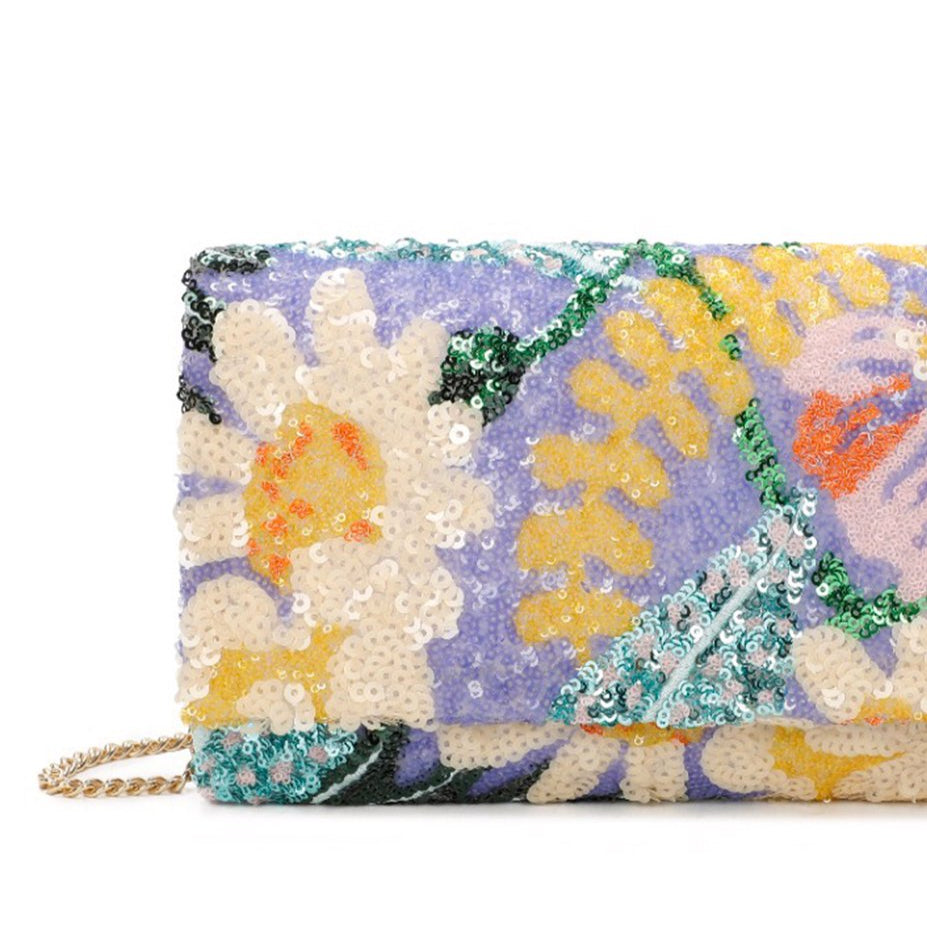 Light pink feather party handbag