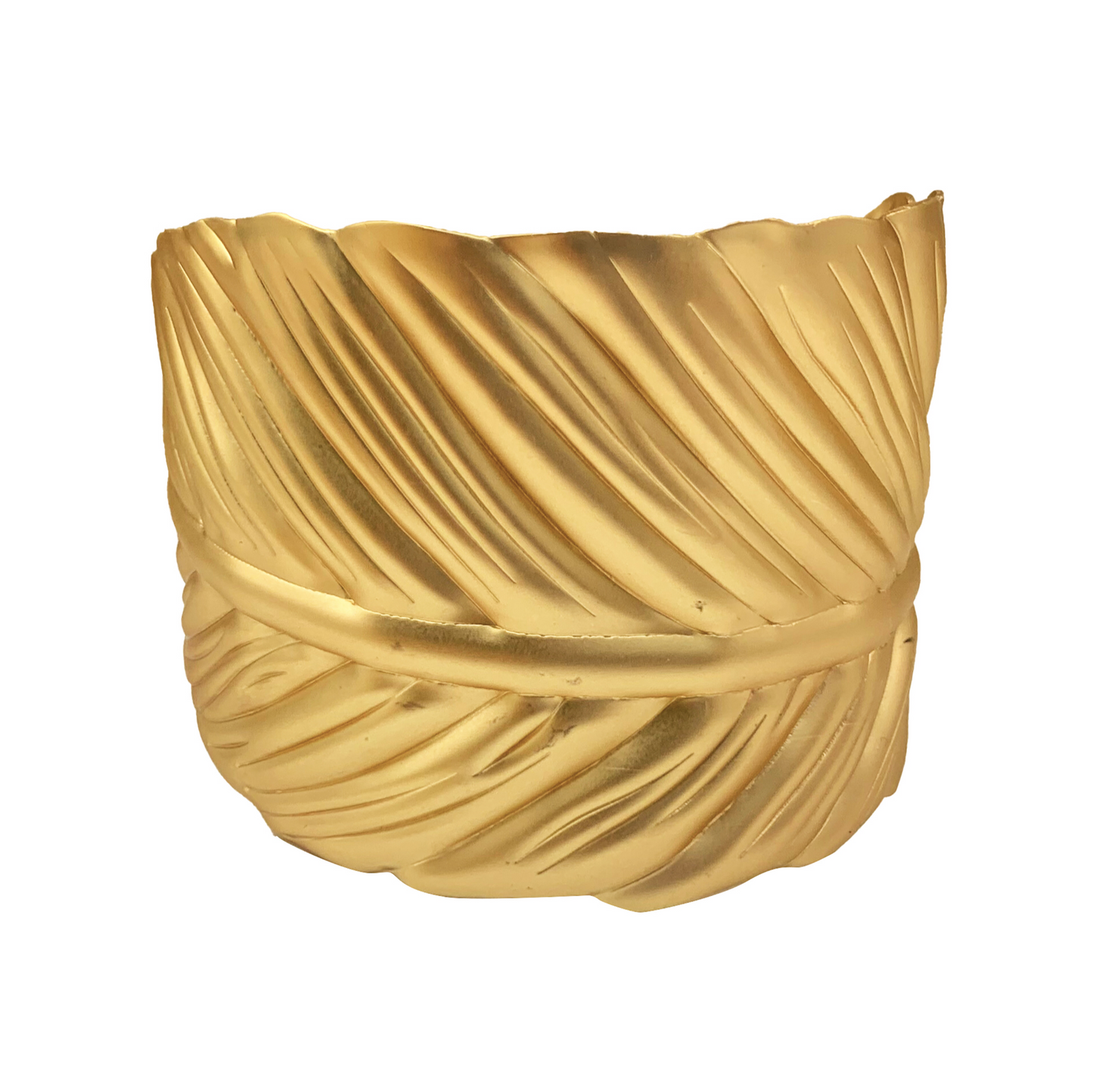 Brazalete de hierro hoja completa oro mate - mbyou