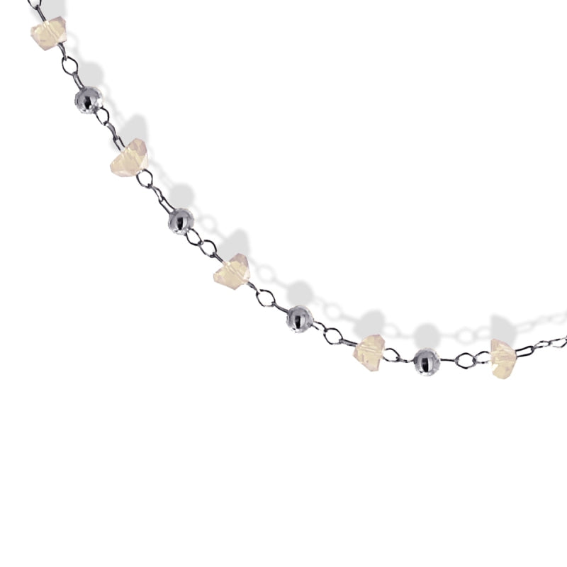 Collar de acero quirúrgico con cristales pequeños acabado plata - Moments by You
