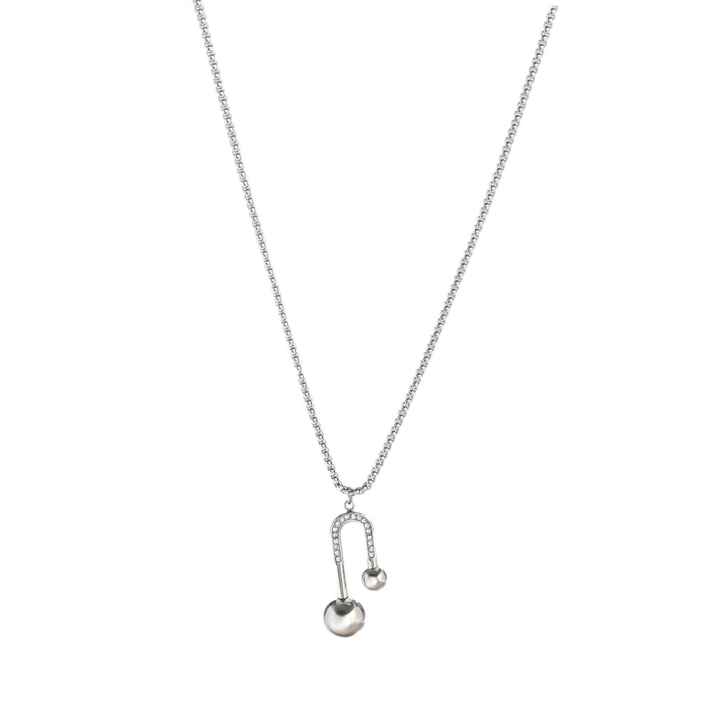 Collier acier aztèque doré et pierres bleues