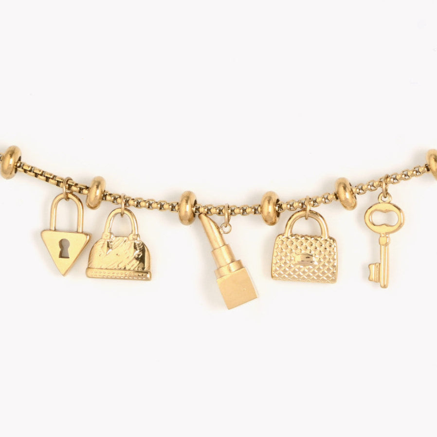 Basic golden ball bracelet