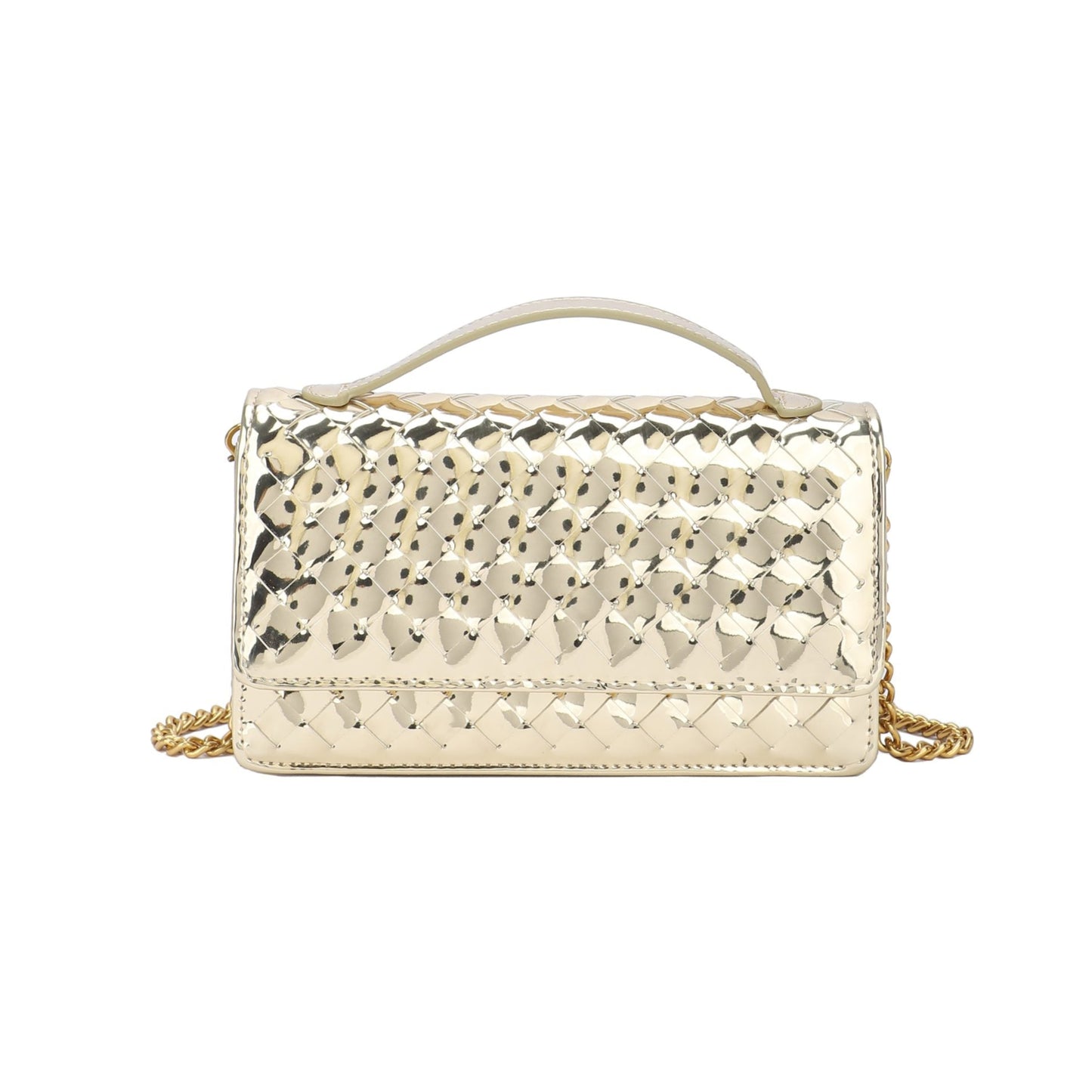 Plain orange velvet party handbag