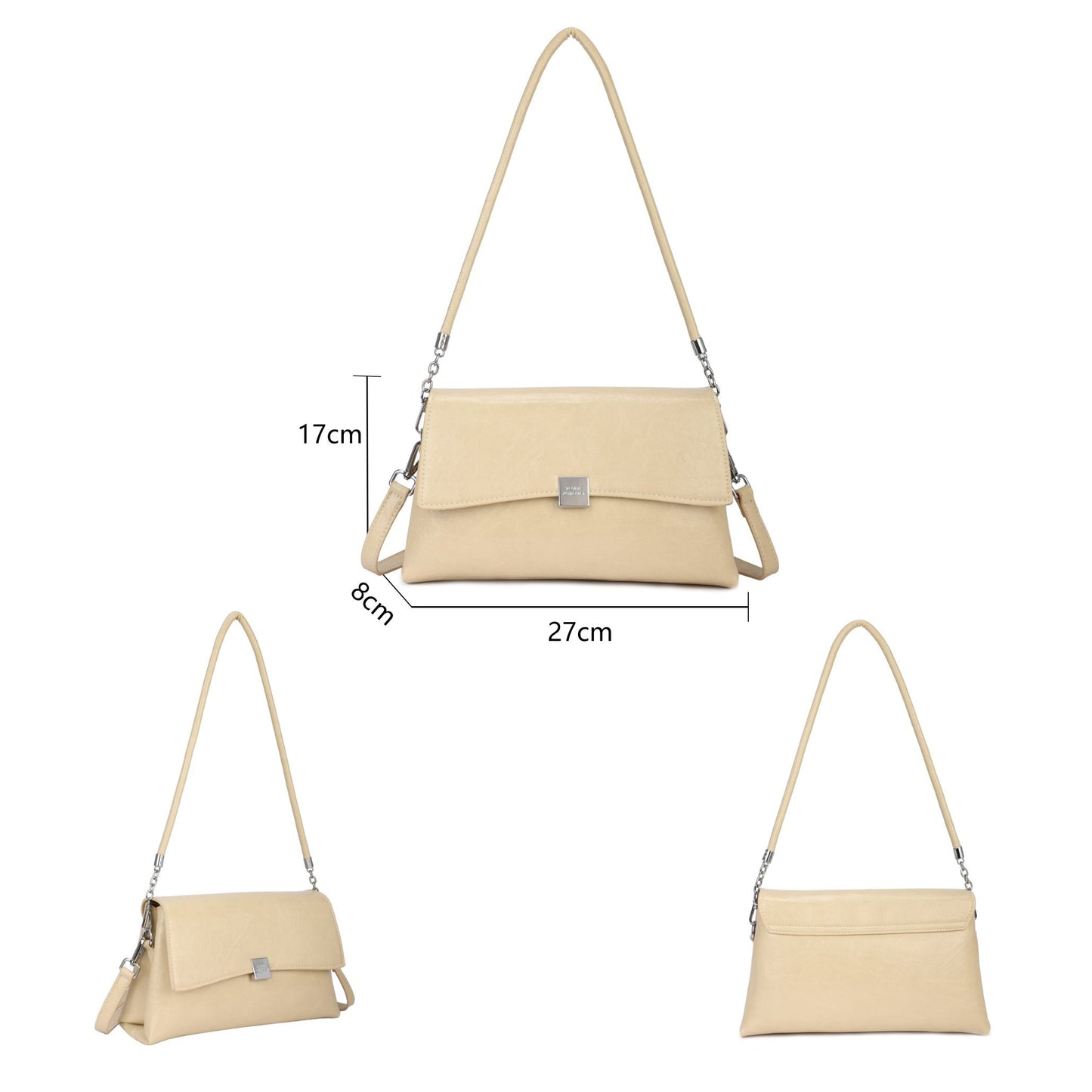 Sac à main de soirée uni en velours orange