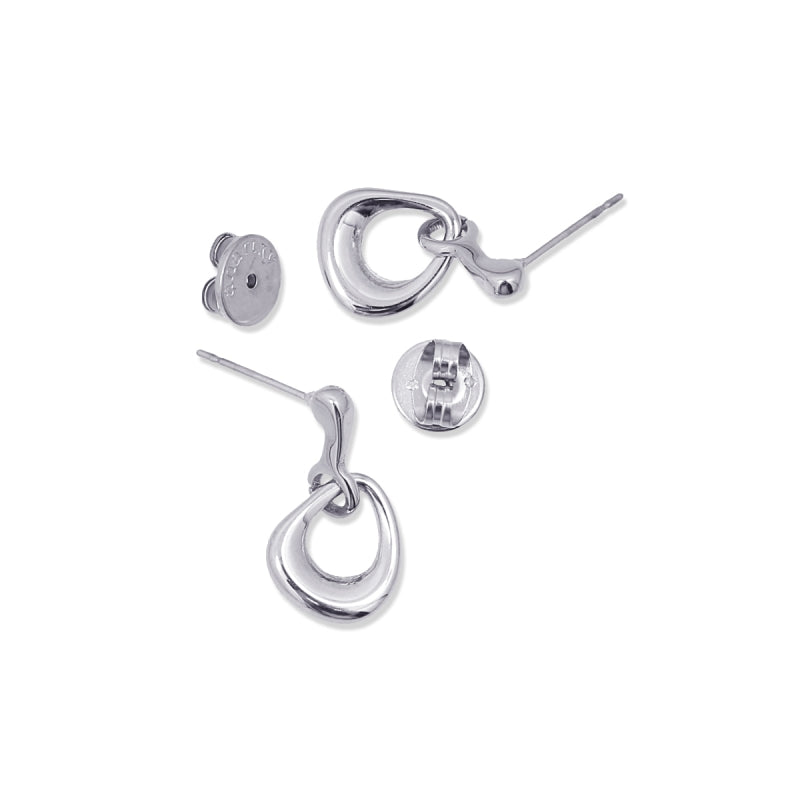 Boucles d'oreilles carrées châtaignes